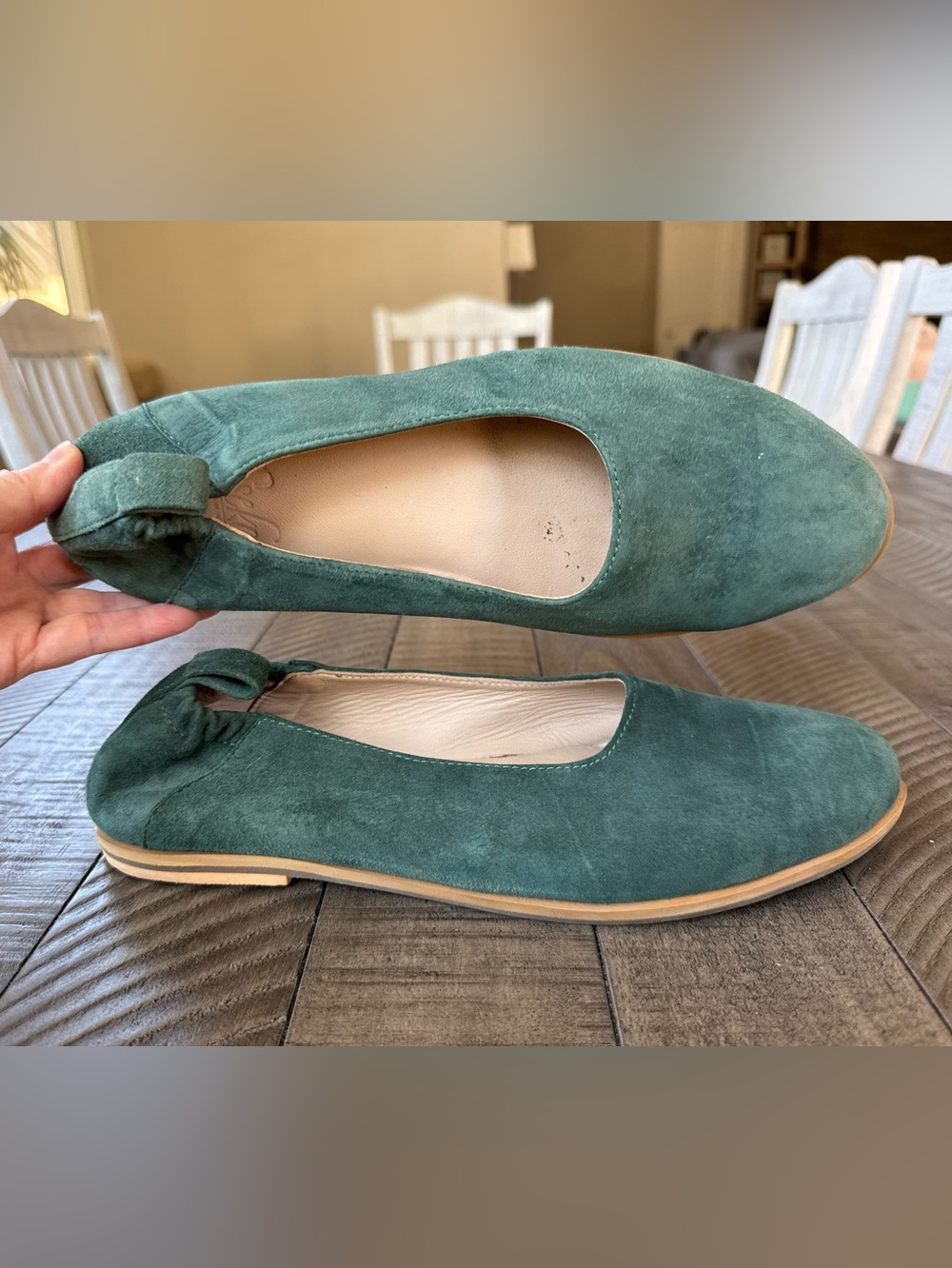 Sseko Cloud Flats - Green Agave Suede Ballet Flat Women’s Size 8